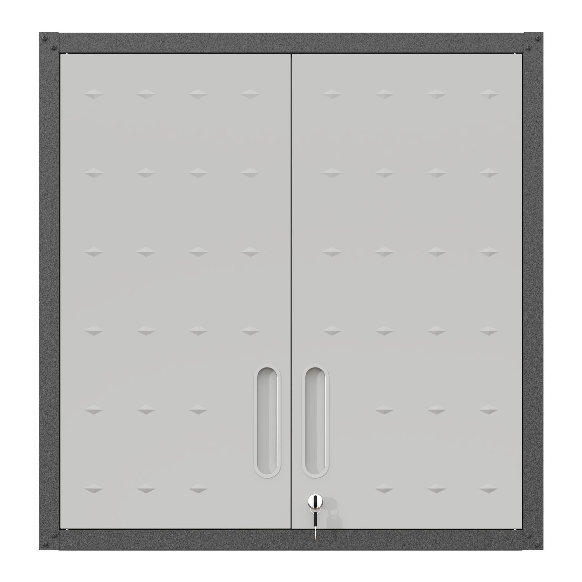 Left. Dexmalle - Dexmalle-Wall-Mounted Tool Storage Metal Cabinet with Locking Door,suit Office/Warehouse-Black+ Gray.