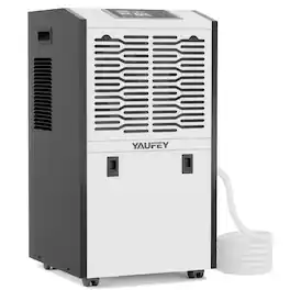 Yaufey - 155 Pint 8000 Sq. Ft. Commercial Dehumidifier with Bucket for Home & Basements - White