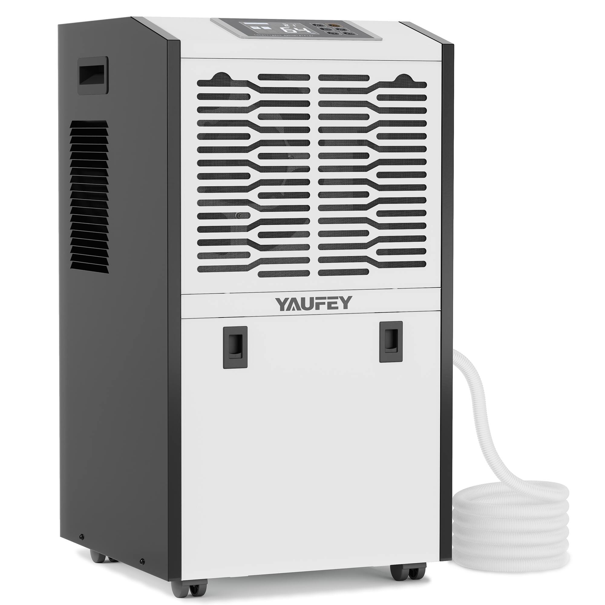 Front. Yaufey - 155 Pint 8000 Sq. Ft. Commercial Dehumidifier with Bucket for Home & Basements - White.