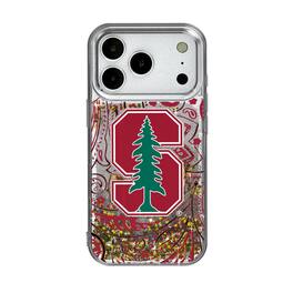 Keyscaper - NCAA - Stanford Cardinal iPhone Glitter Paisley Design Case - 15 - Multicolor
