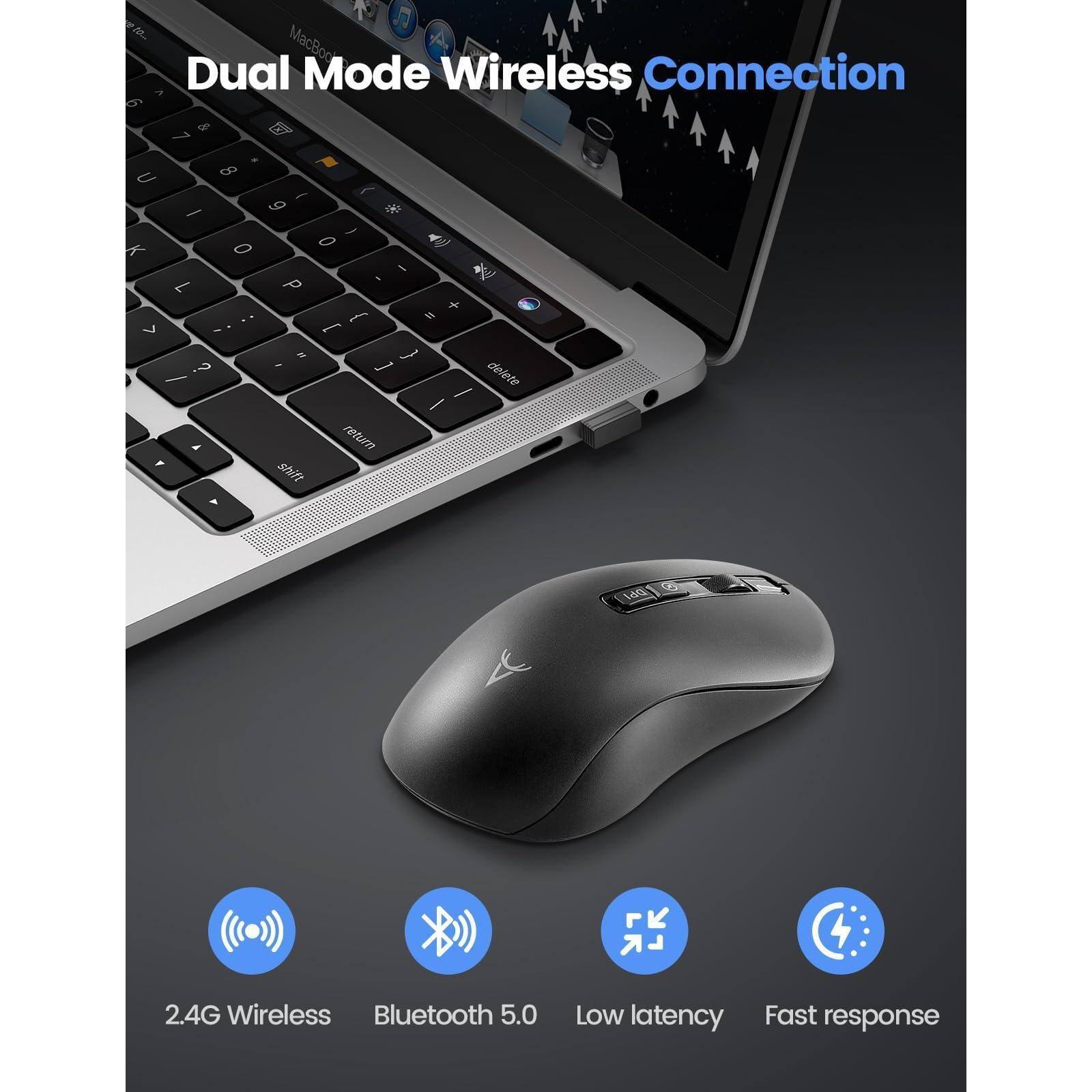 Dual Mode Wireless Connection

2.4G Wireless
Bluetooth 5.0
Low latency
Fast response
