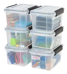 IRIS USA - WeatherPro™ Storage Container Box Bin with Seal Latching Lid, Clear