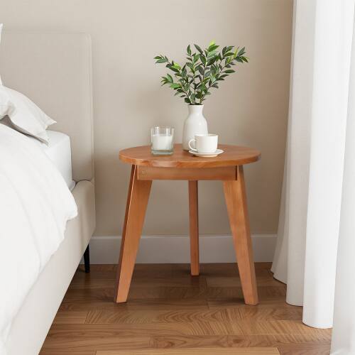 Alt View 10. Winado - 15.7in Patio Side Coffee End Table Portable Bedside Wooden Furniture for Indoor/Outdoor - Teak.