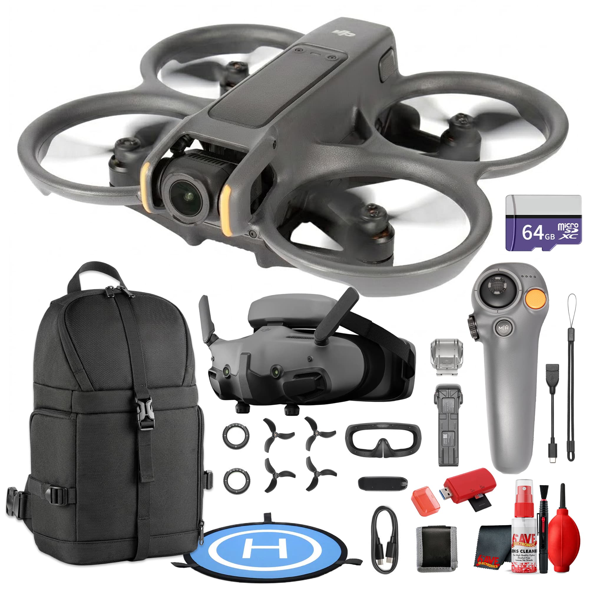 DJI - Avata 2 Drone Goggles 3 Fly More Combo 1 Battery FPV