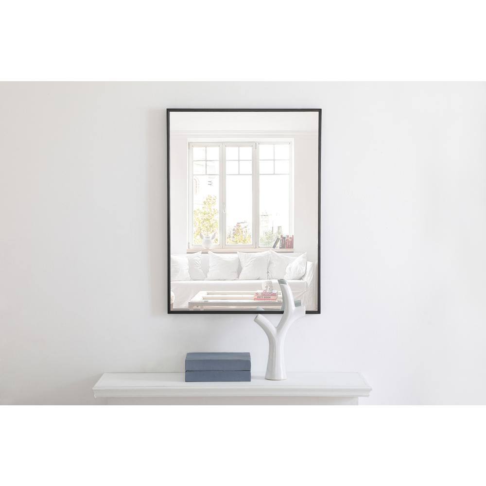 Alt View 7. Elegant Decor - Metal frame Rectangle Mirror 24 inch Black finish - Black.