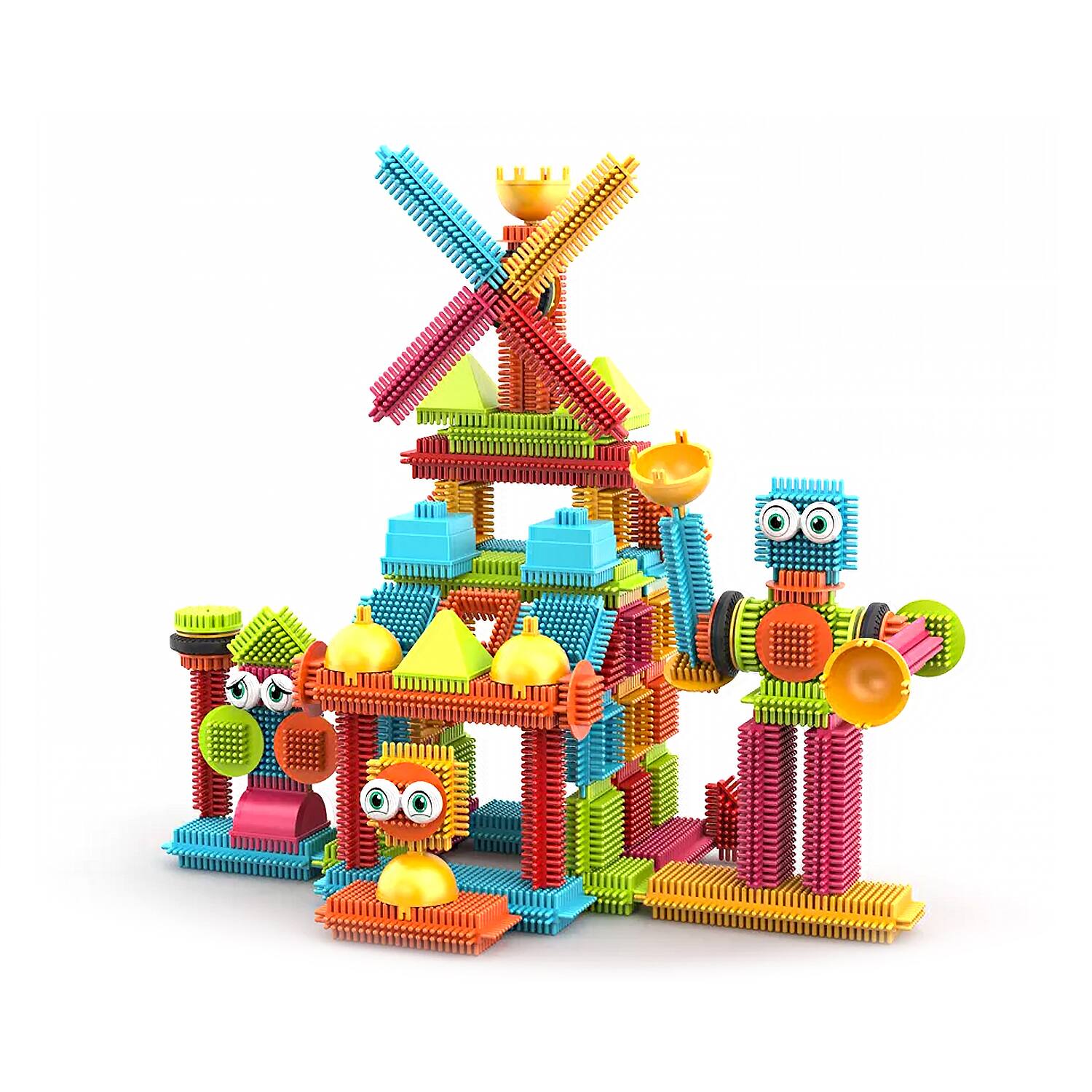 Angle. Contixo - Contixo ST5 STEM Building Set, 144 Bristle 3D Tiles for Creative, Educational Play, Ages 3-8.
