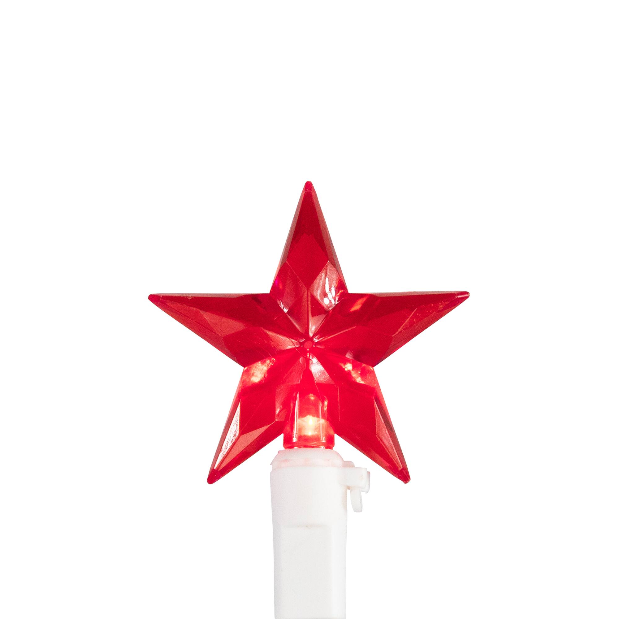 Alt View 9. Northlight - LED Patriotic Stars String Light Set - 7.25ft - White Wire - 10ct - Red.