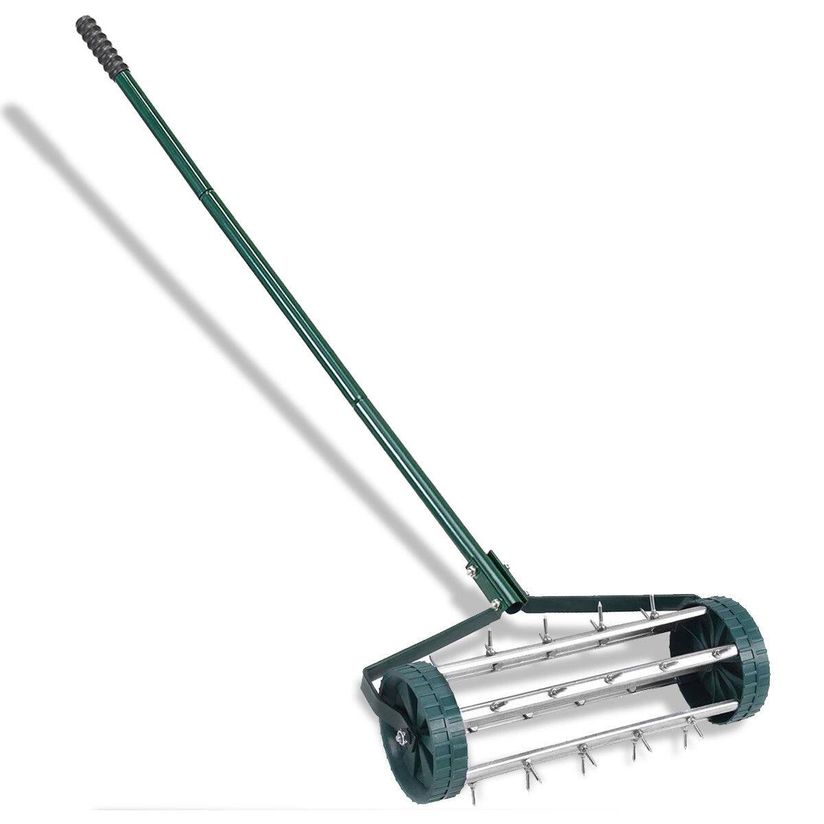 Alt View 2. Gymax - Gymax Rolling Garden Lawn Aerator Roller Home Grass Steel Handle - Green.