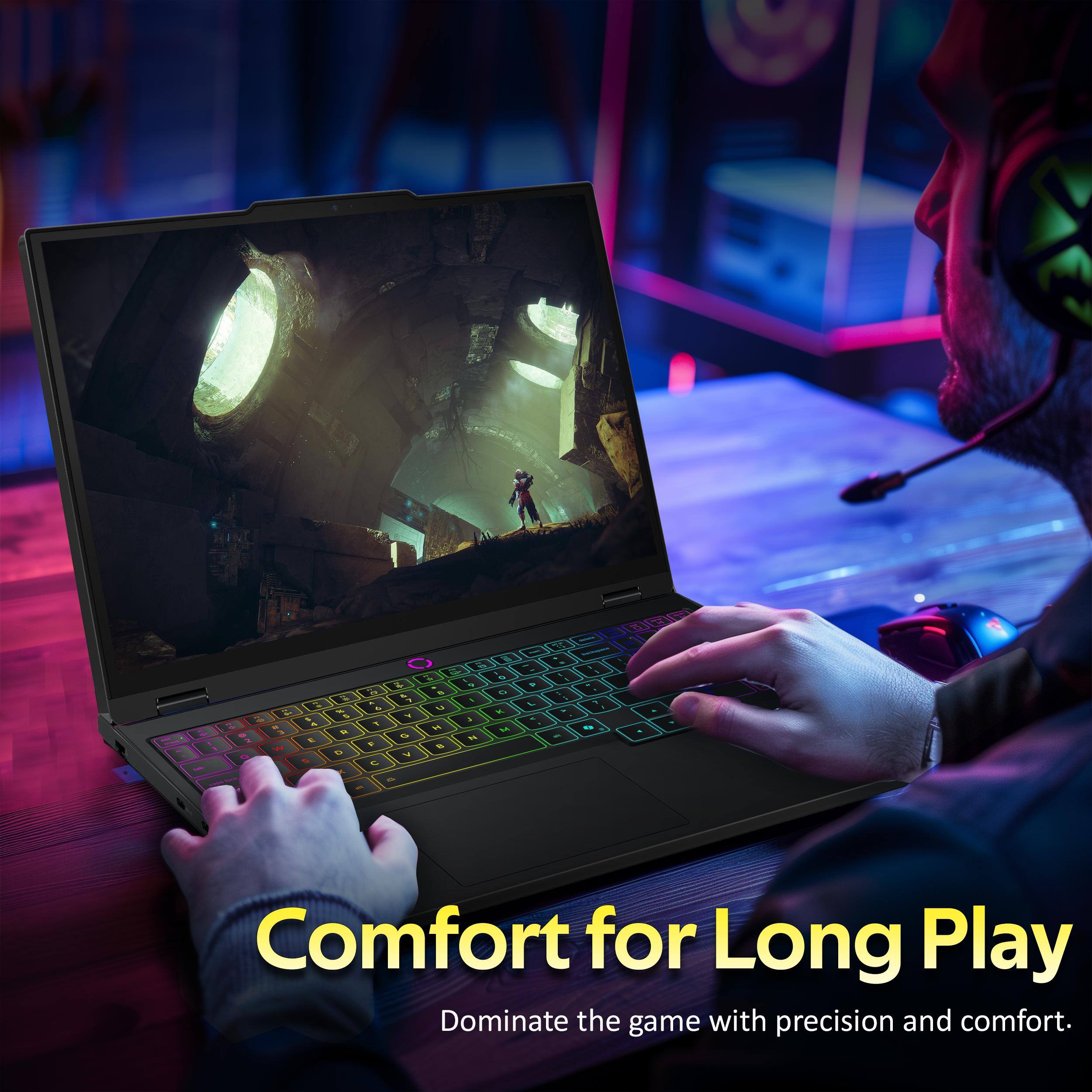 Comfort for Long Play  
Dominate the game with precision and comfort.