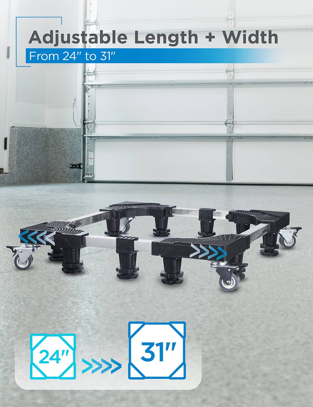 Adjustable Length + Width  
From 24" to 31"