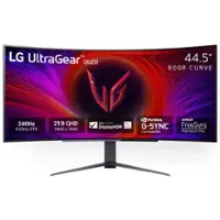 LG - UltraGear 45" OLED Curved WQHD 240Hz 0.03ms FreeSync and NVIDIA G-SYNC Compatible Gaming Monitor with HDR400 - Black - Front_Zoom