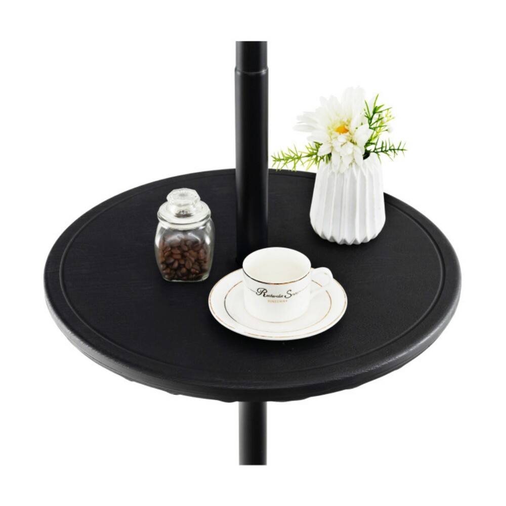 Alt View 4. Mondawe - 20 Inches Outdoor Adjustable Umbrella Table with 1.5 Inches Umbrella Hole - Black.