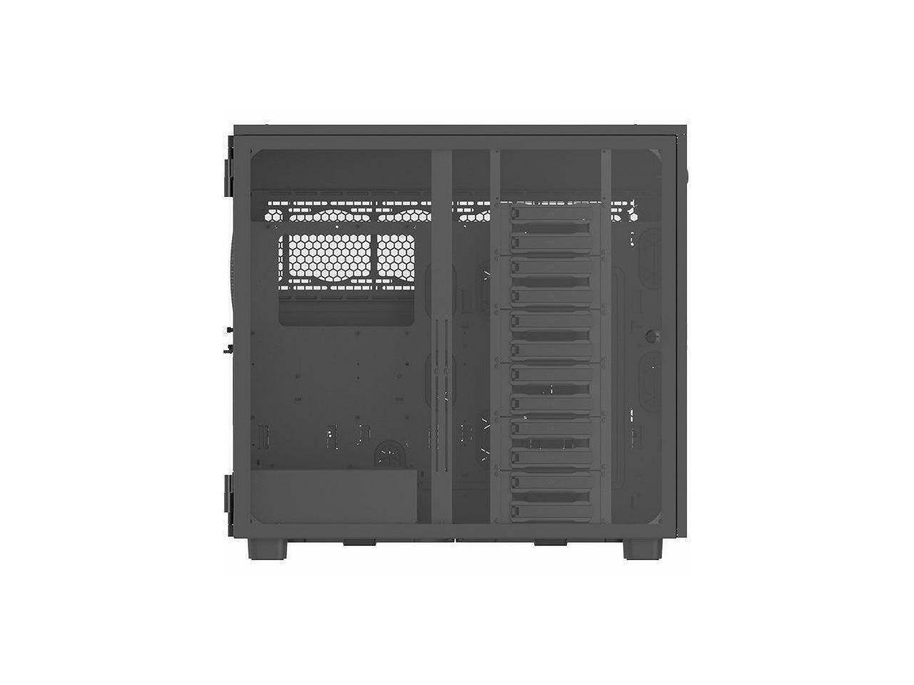 Alt View 8. Thermaltake - Thermaltake AX700 TG Super Tower Chassis - Super Tower - Black - Steel, SPCC, Tempered Glass - 20 x Bay - XL-ATX, SSI - Black.