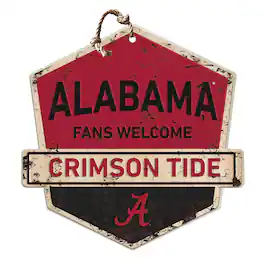Jardine - Alabama Crimson Tide Fans Welcome Sign - Red