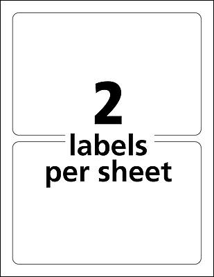 2 labels per sheet