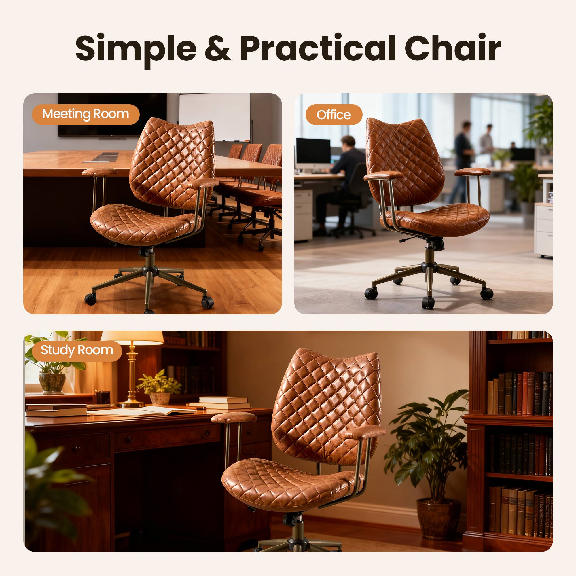 Simple & Practical Chair

- Meeting Room
- Office
- Study Room