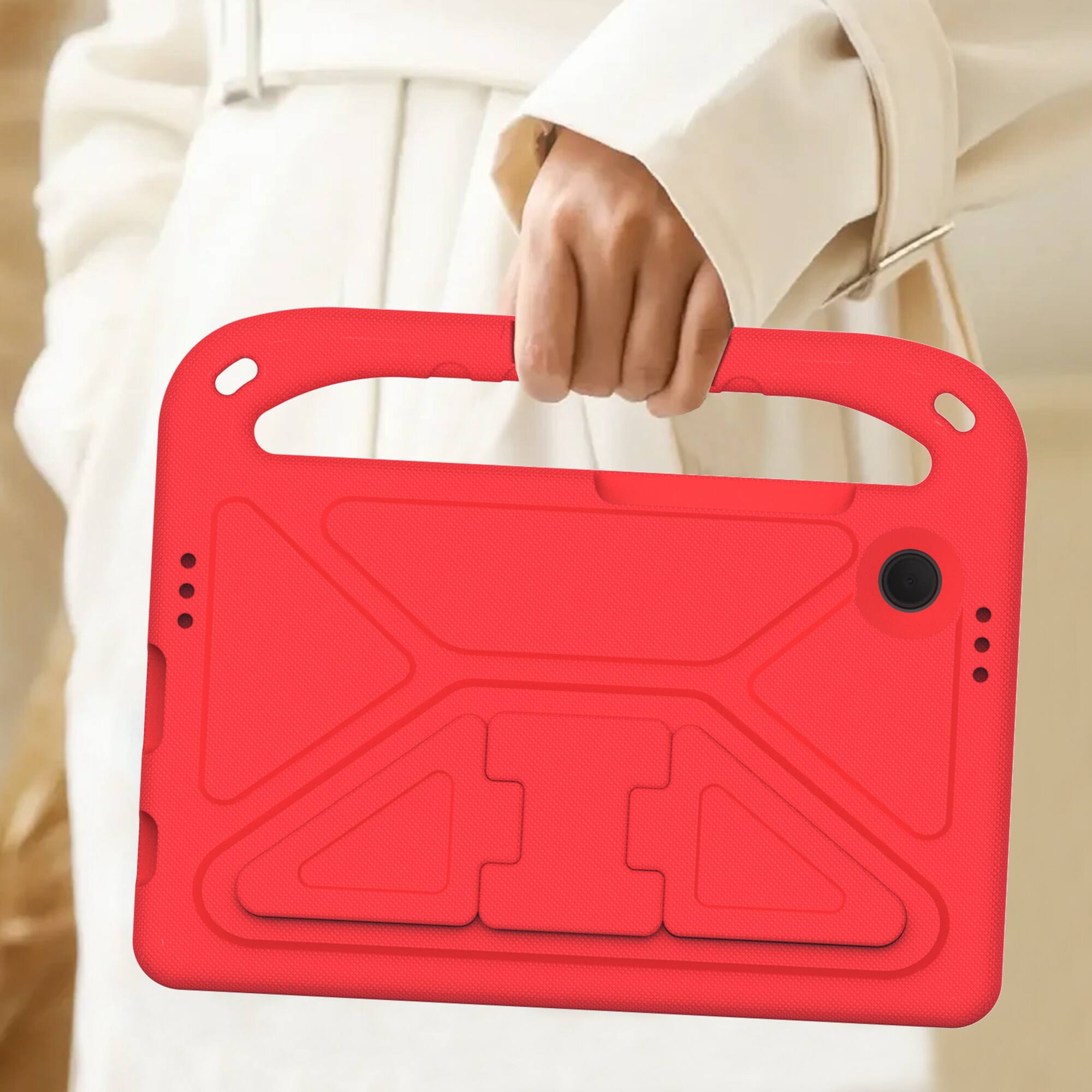 Alt View 2. Dteck - For Samsung Galaxy Tab A11 2025/A9 2023 8.7-inch Rugged Case Kids Friendly EVA Handle Grip Kickstand Shockproof Cover - Red.