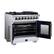 Alt View 10. Forno Appliances - 36 in. Wide 6 Burner Capriasca 5.36 Cu. Ft. Dual Fuel Freestanding Range with French Door Design - White.