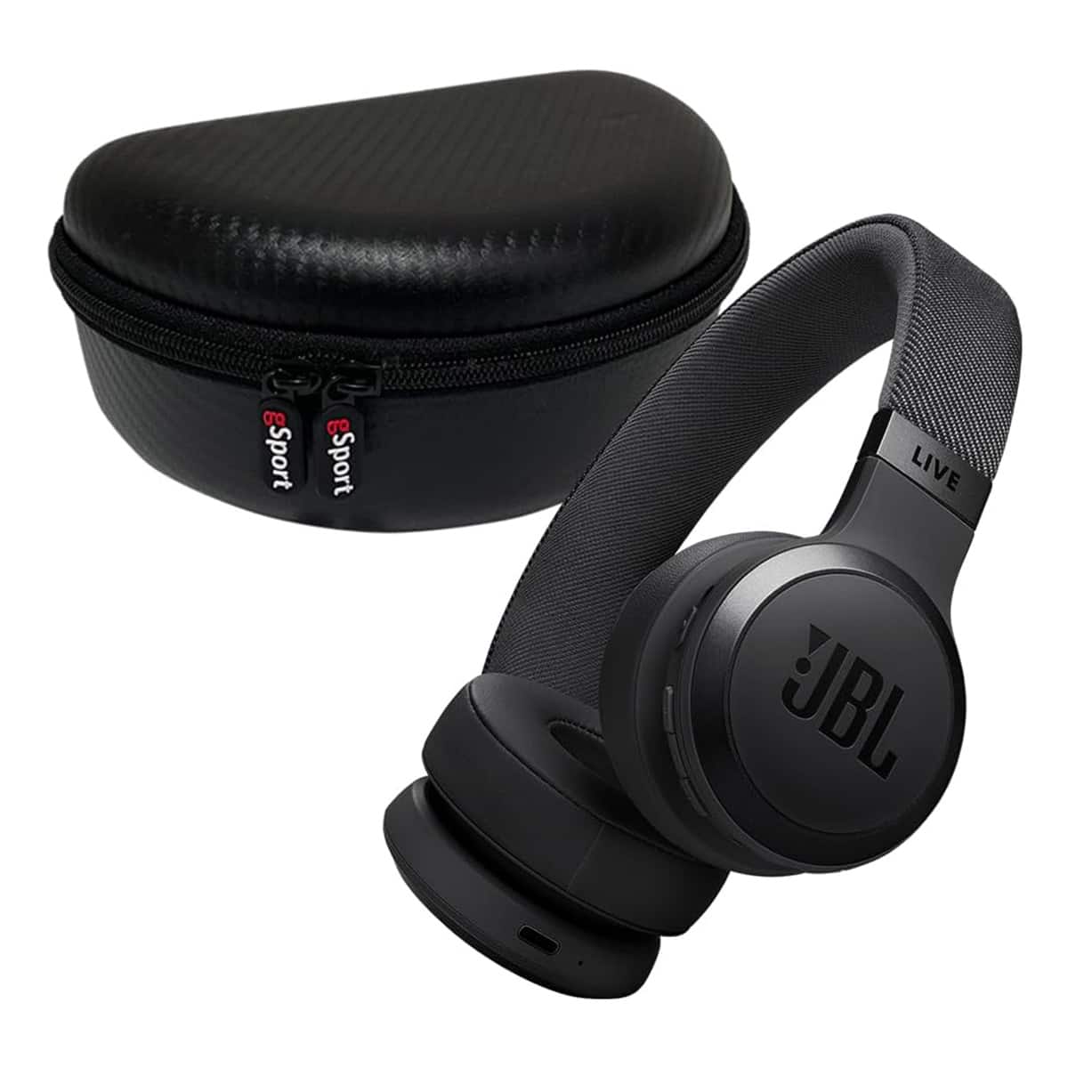 JBL - Live 670NC Wireless On Ear Noise Cancelling Headphone Bundle with gSport Case - Black