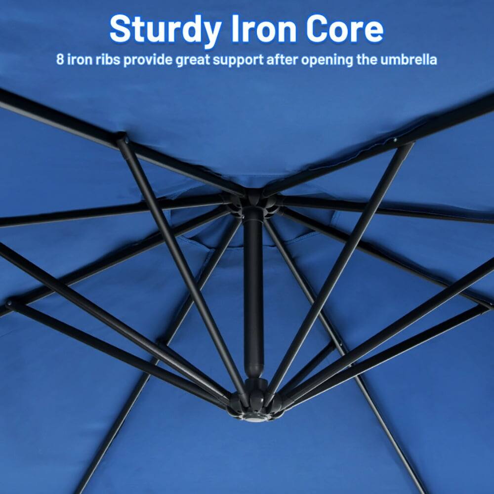 Sturdy Iron Core  
8 iron ribs provide great support after opening the umbrella