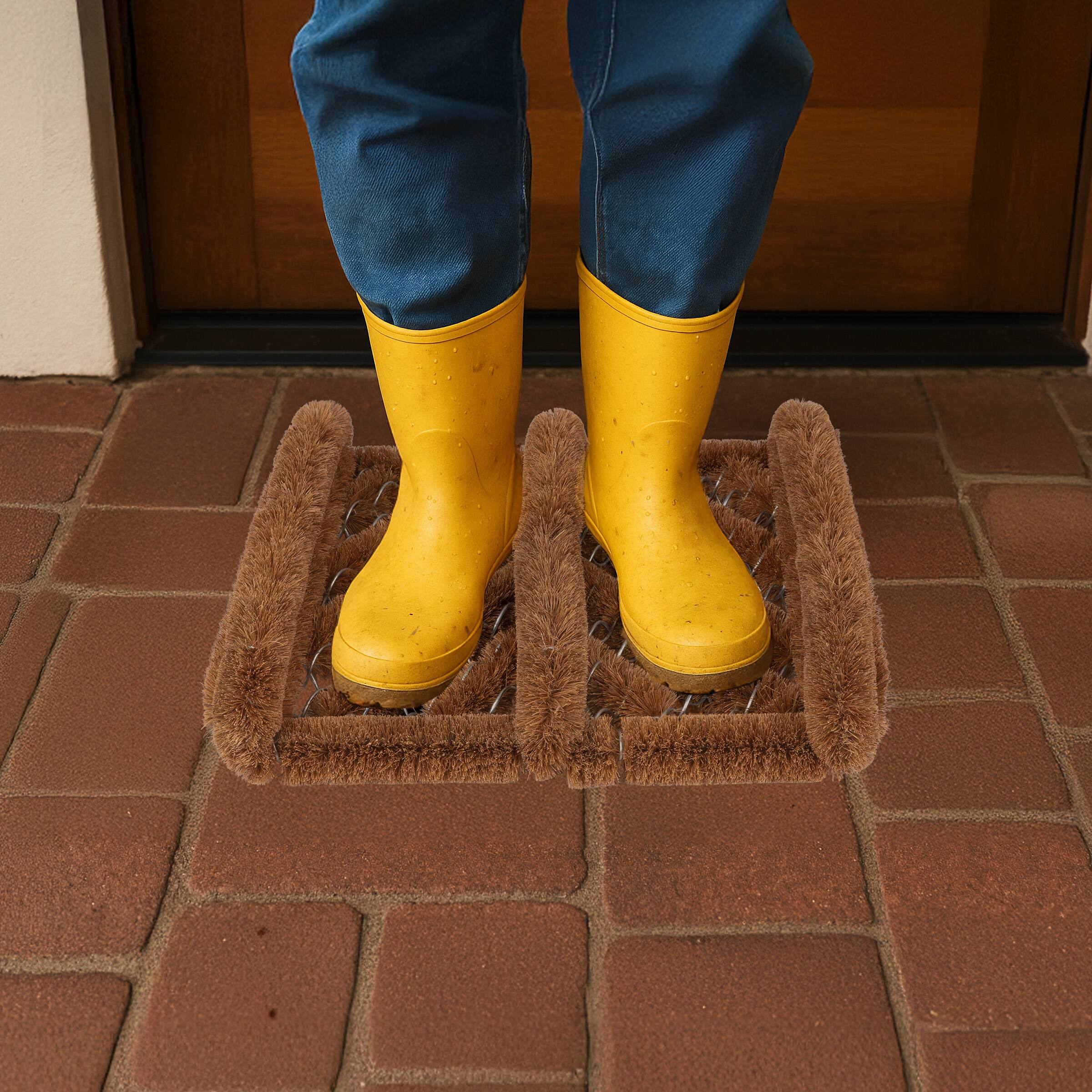 Alt View 2. Kings County Tools - Boot Scrapper Coir Doormat - Brown.