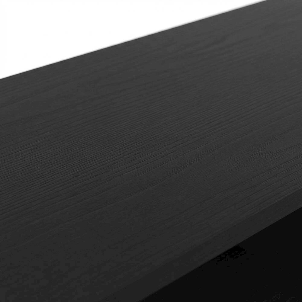 Alt View 4. FurniFact - Modern TV Stand for 65-Inch Screens with Metal and Wood Finish - Black.