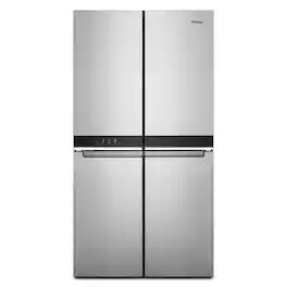 Whirlpool - 36 in. Wide 19.4 cu. ft. Counter Depth 4 Door Refrigerator - Fingerprint-Resistant Stainless Finish