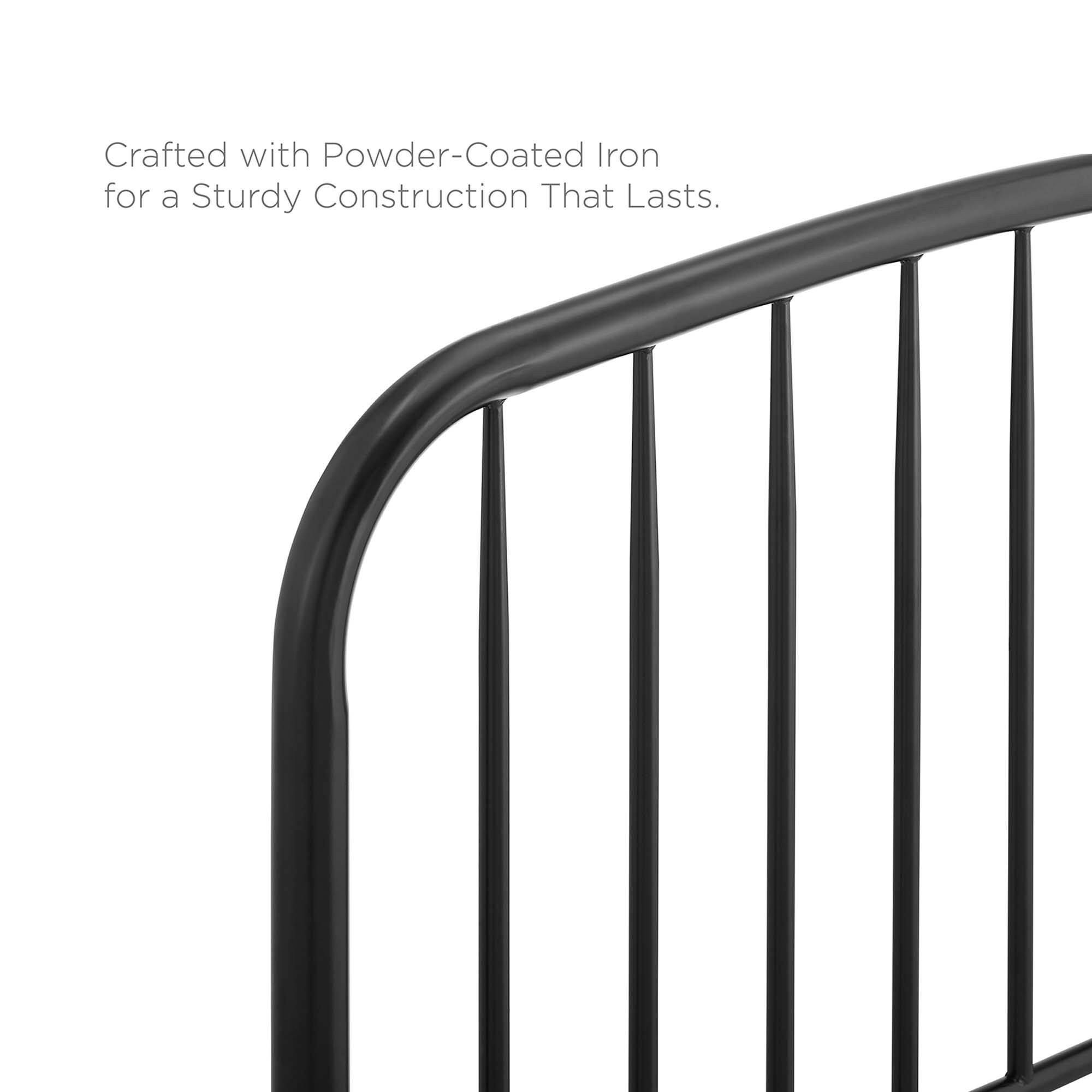 Crafted with Powder-Coated Iron for a Sturdy Construction That Lasts.