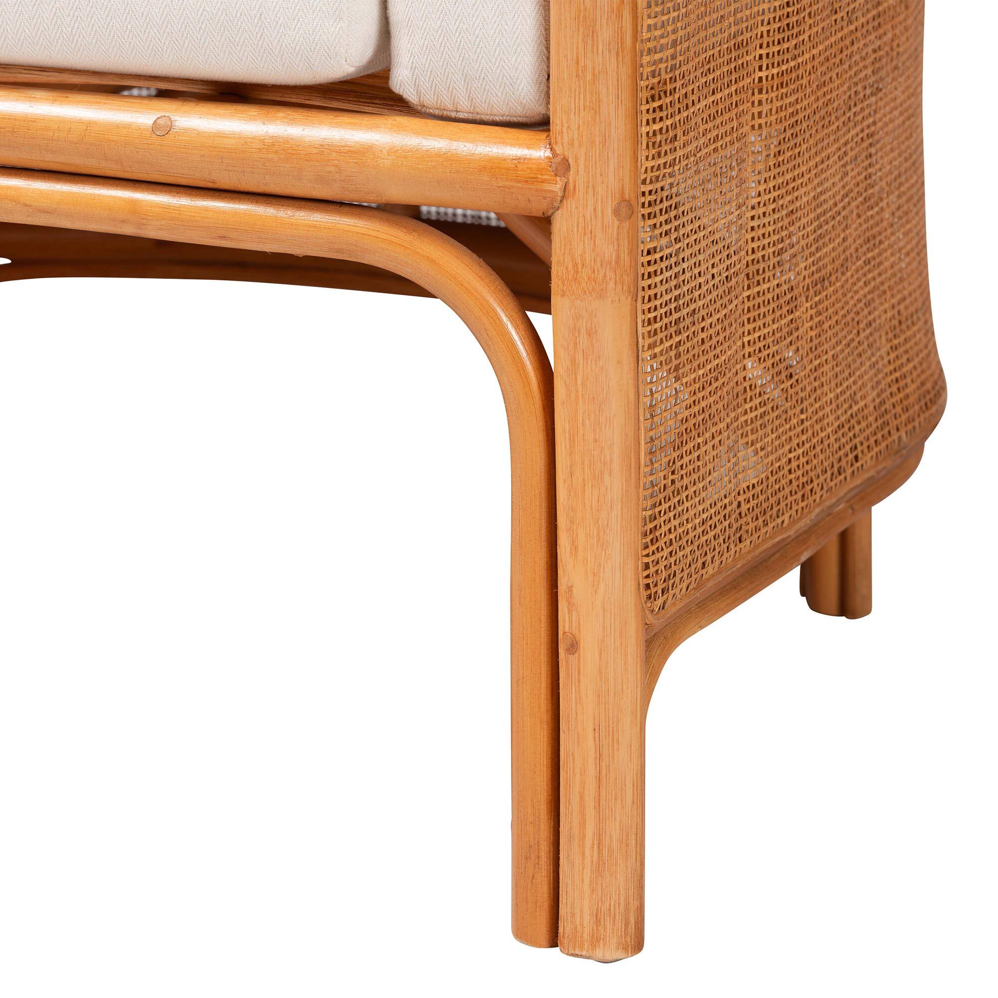 Alt View 2. bali & pari - Bandung Bohemian Rattan Accent Chair - Light Honey.