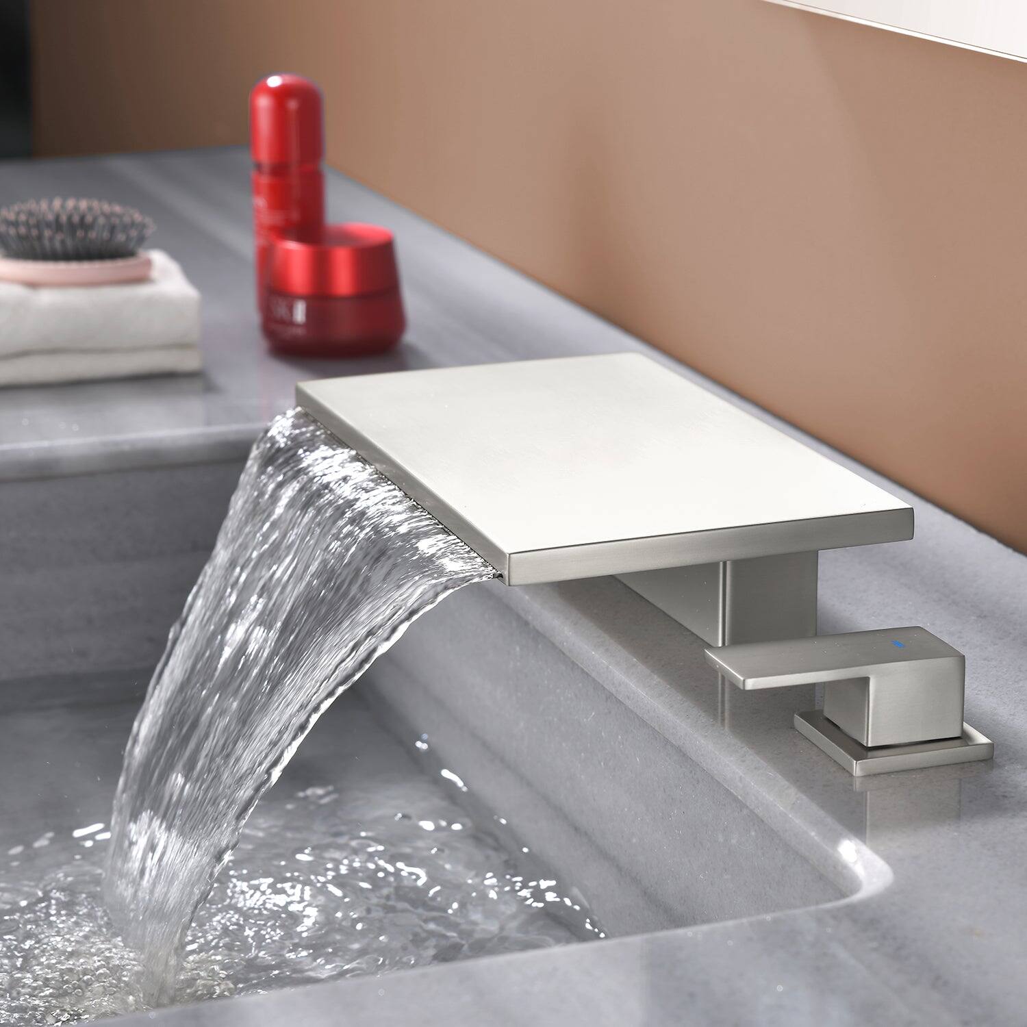 Alt View 4. Boyel Living - Brushed Faucet SUS304 Waterfall Spout cUPC Quick Connect Temporary Shelf - Brushed Nickel.