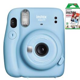 Fujifilm - Instax Mini 11 Instant Film Camera Bundle - 10 Films - Sky Blue