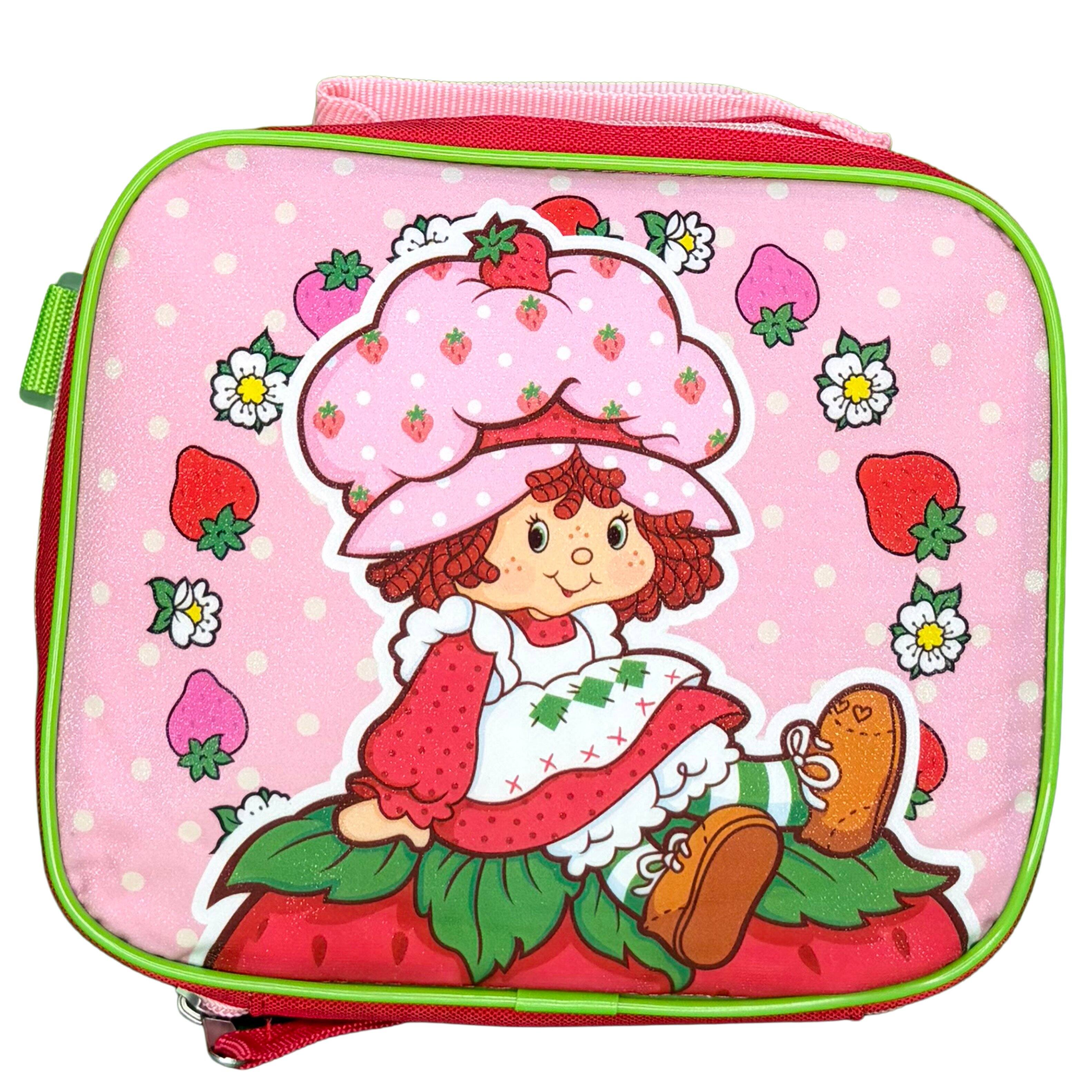 Alt View 5. American Greetings - Pink Strawberry Shortcake 16" Shoulder Backpack for School with Rectangular Lunch Bag, For Girls - Assorted Pre-Pack.
