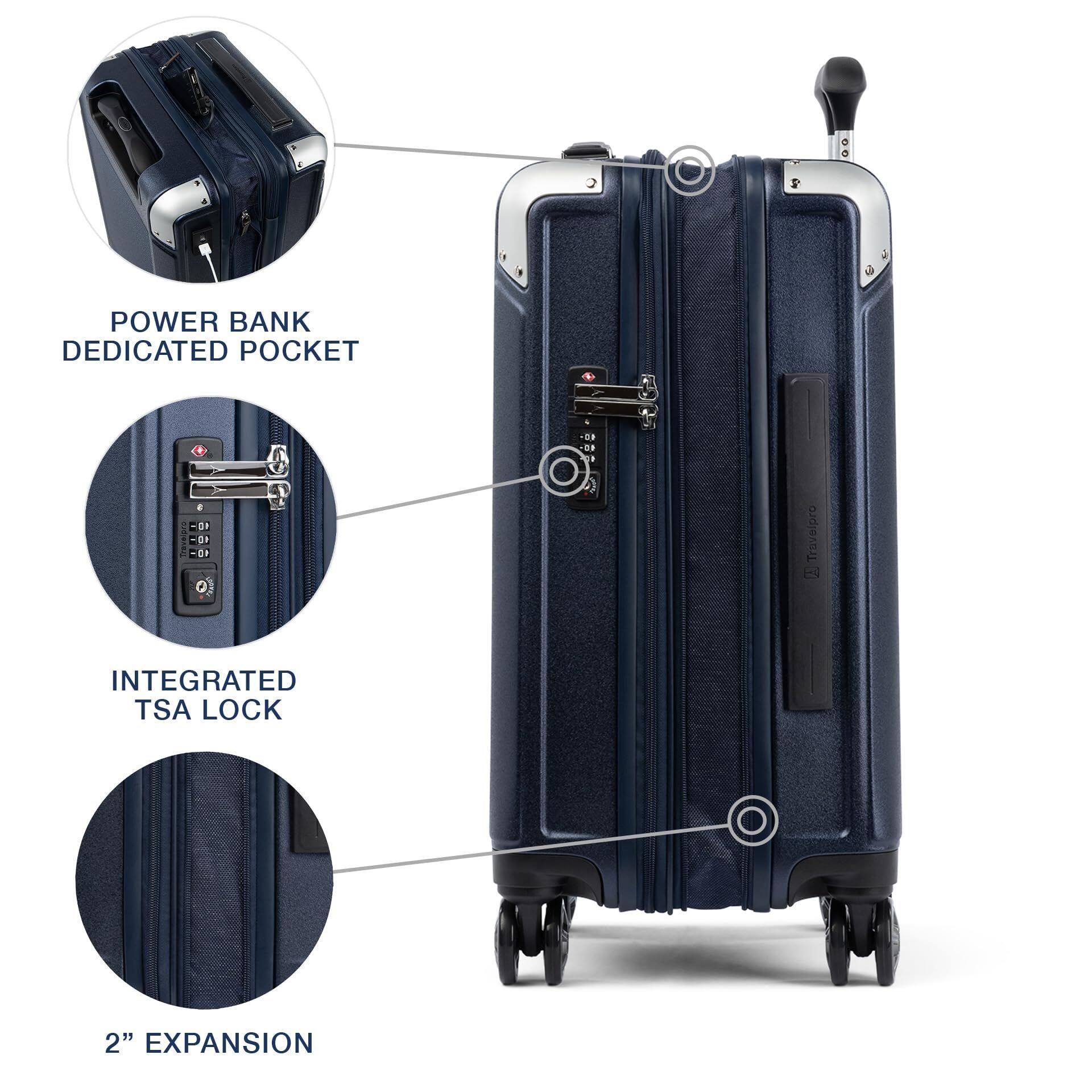 POWER BANK DEDICATED POCKET  
INTEGRATED TSA LOCK  
2" EXPANSION