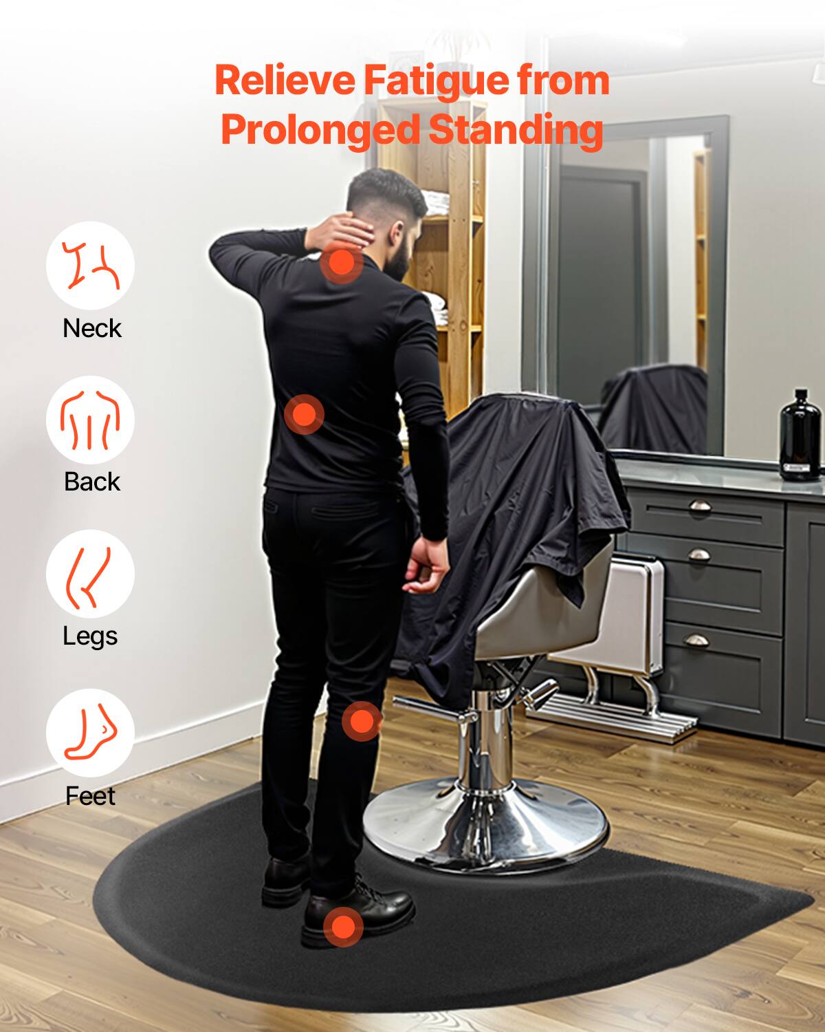 Relieve Fatigue from Prolonged Standing

Neck
Back
Legs
Feet