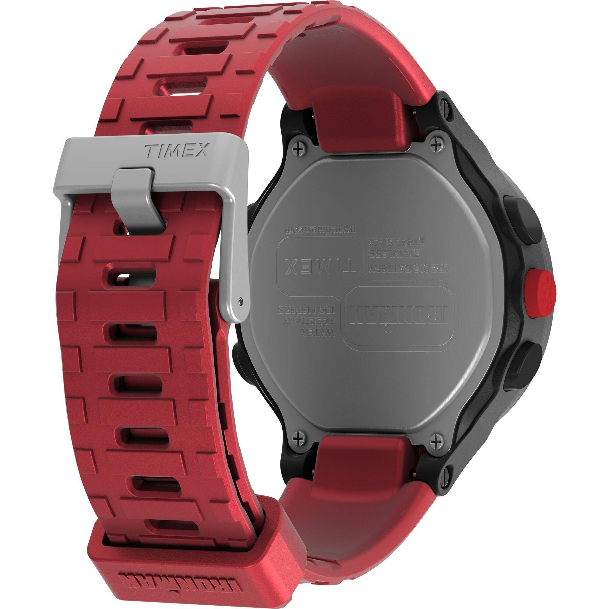 Best Buy: Timex Unisex IRONMAN T200 42mm Watch Red Strap Digital Dial ...