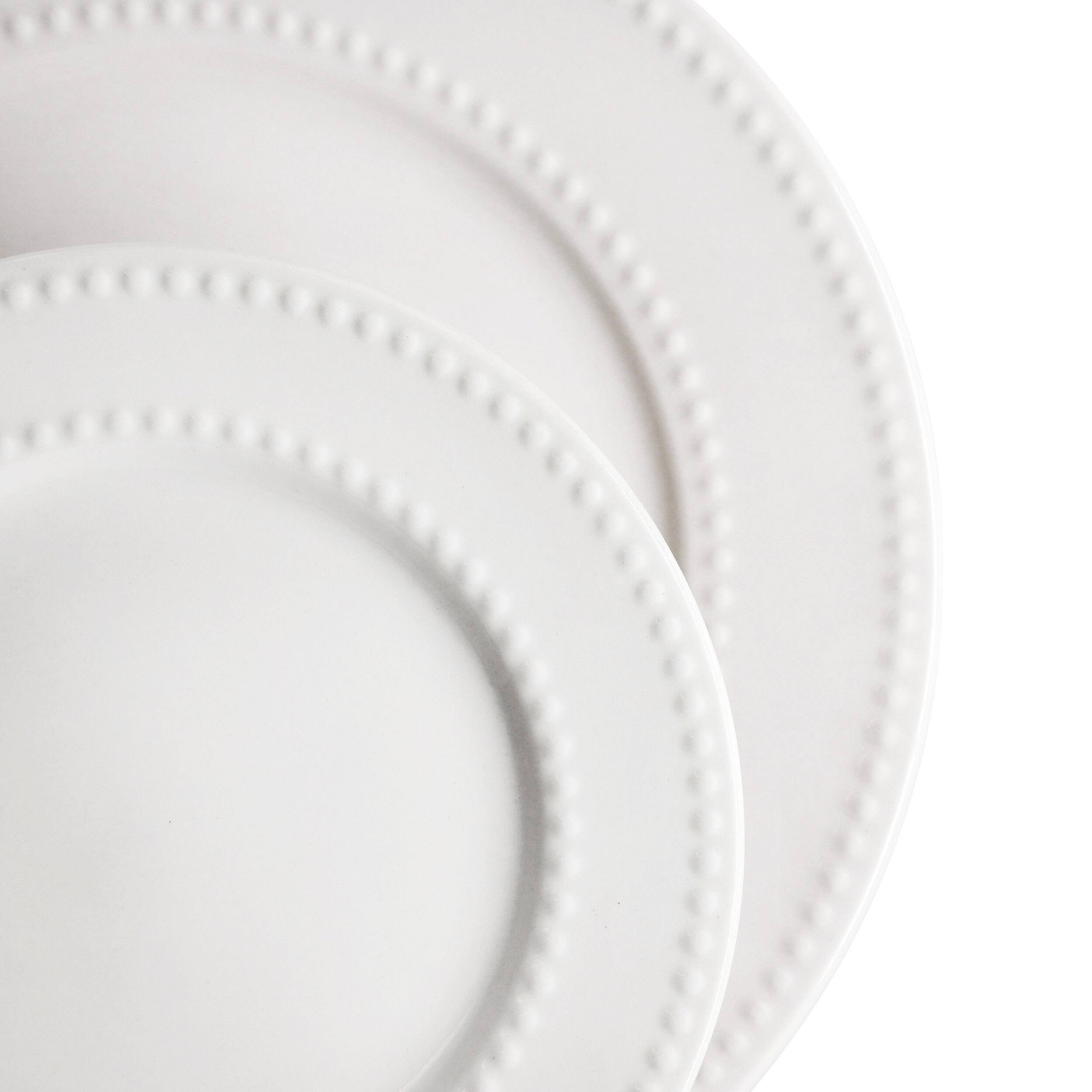 Alt View 3. Elama - Elama Olevia 16 Piece Stoneware Dinnerware Set in White - White.