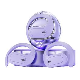SKRAN - Ear-Hook Wireless Bluetooth Headphones - Air Bone Conduction Earbuds,Waterproof, Long Battery Life,for Sports, Travel - Purple