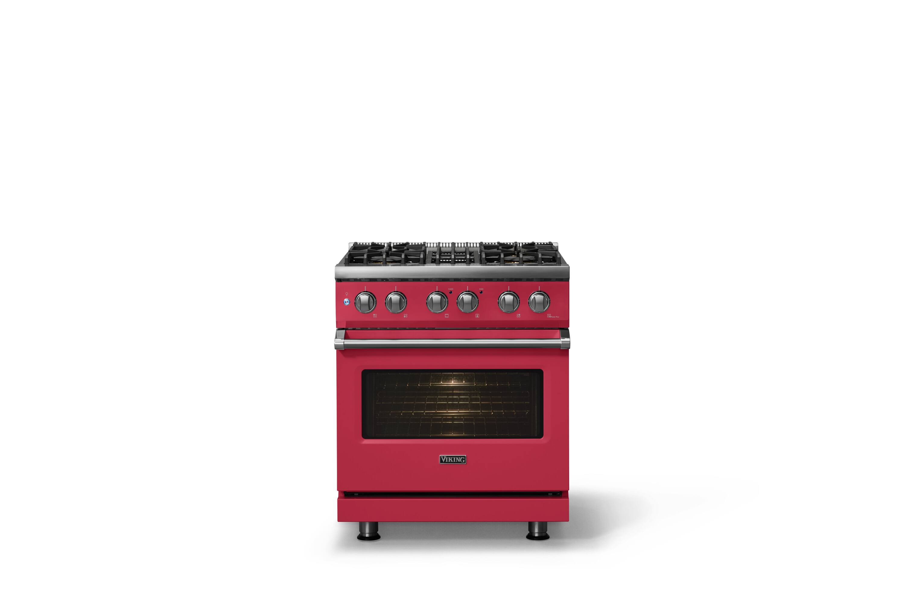 Alt View 1. Viking - 30 in. Wide 4 Burner Pro 5 Series 4.7 Cu. Ft. Freestanding Sealed Dual Fuel Convection Range - Valentine - Valentine.