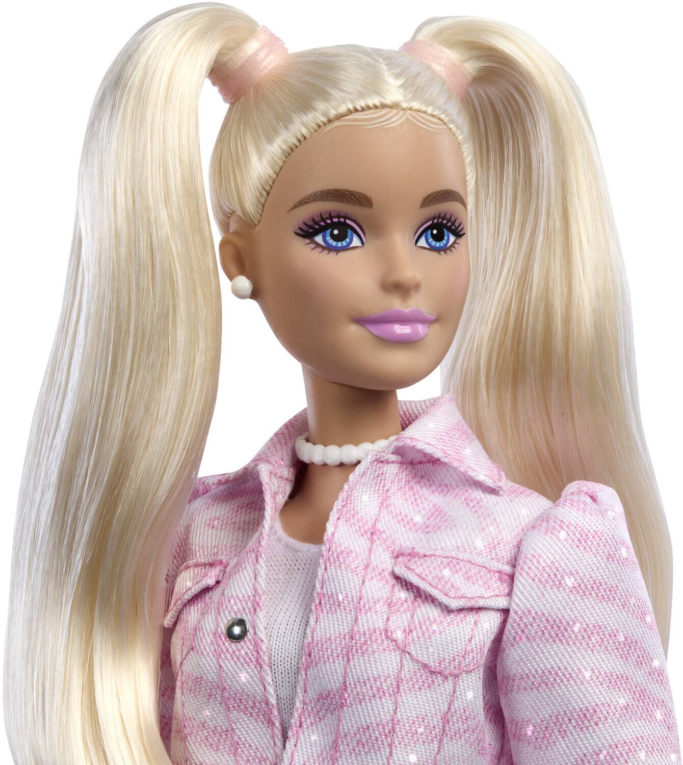 Alt View 2. Mattel - Mattel - Barbie Deluxe Style Fashion Doll #9 in Matching Pink Denim Jacket & Skirt Set, Blonde   - COLLECTIBLES - Multicolor.