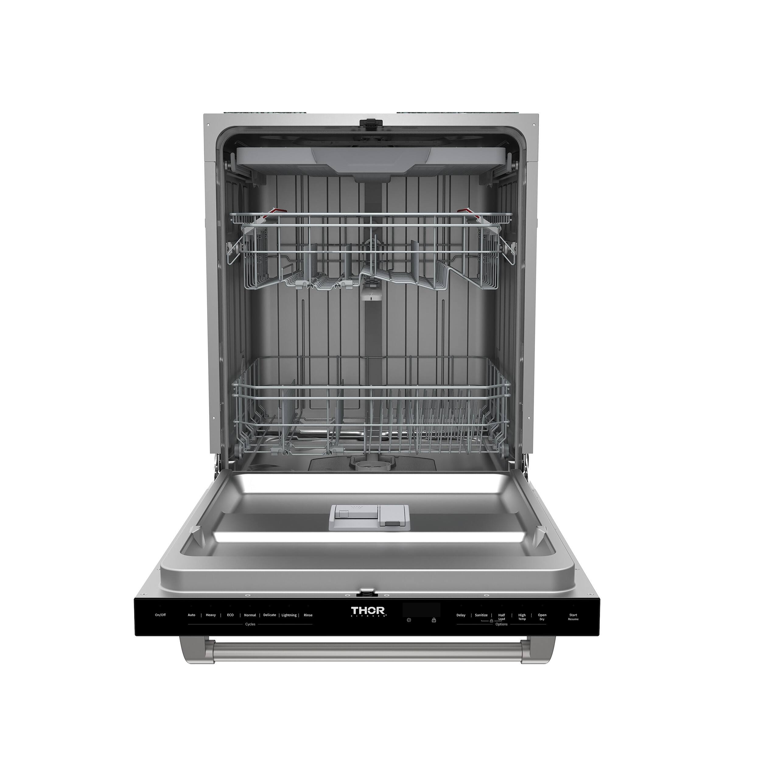 Back. Thor Kitchen - 24" Top Control Built-In Dishwasher Stainless Steel Tub with 3rd Rack, 47 dBA - Stainless Steel.