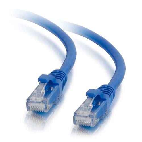 Front. C2G - 757120214717 100-feet CAT5e Ethernet Network Patch Cable - Blue - Snagless - Unshielded (UTP) - RJ-45 Male to RJ-45 Male - Blue.