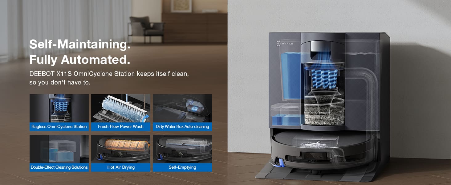 ECOVACS Robotics DEEBOT X11S OmniCyclone Robot Vacuum & Mop