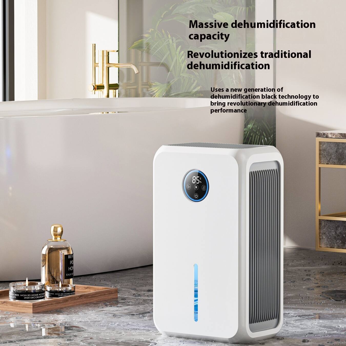 Massive dehumidification capacity  
Revolutionizes traditional dehumidification  

Uses a new generation of dehumidification black technology to bring revolutionary dehumidification performance