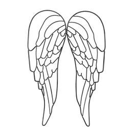 Distinctive Designs - Metal Wire Art Angel Wings Wall Sculpture 25 inch - Gray
