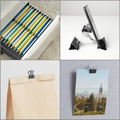 Alt View 5. Staples - Small Binder Clips, 0.38" Capacity, Black, 144 Clips/Pack  - Black.