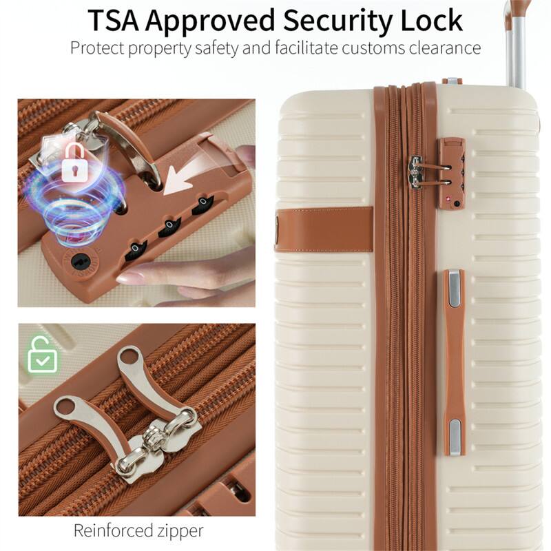 TSA Approved Security Lock  
Protect property safety and facilitate customs clearance  

Reinforced zipper