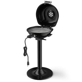 SKONYON - Electric BBQ Grill with Adjustable Temperature Control Nonstick Grill Rack and 1600W Power - Black