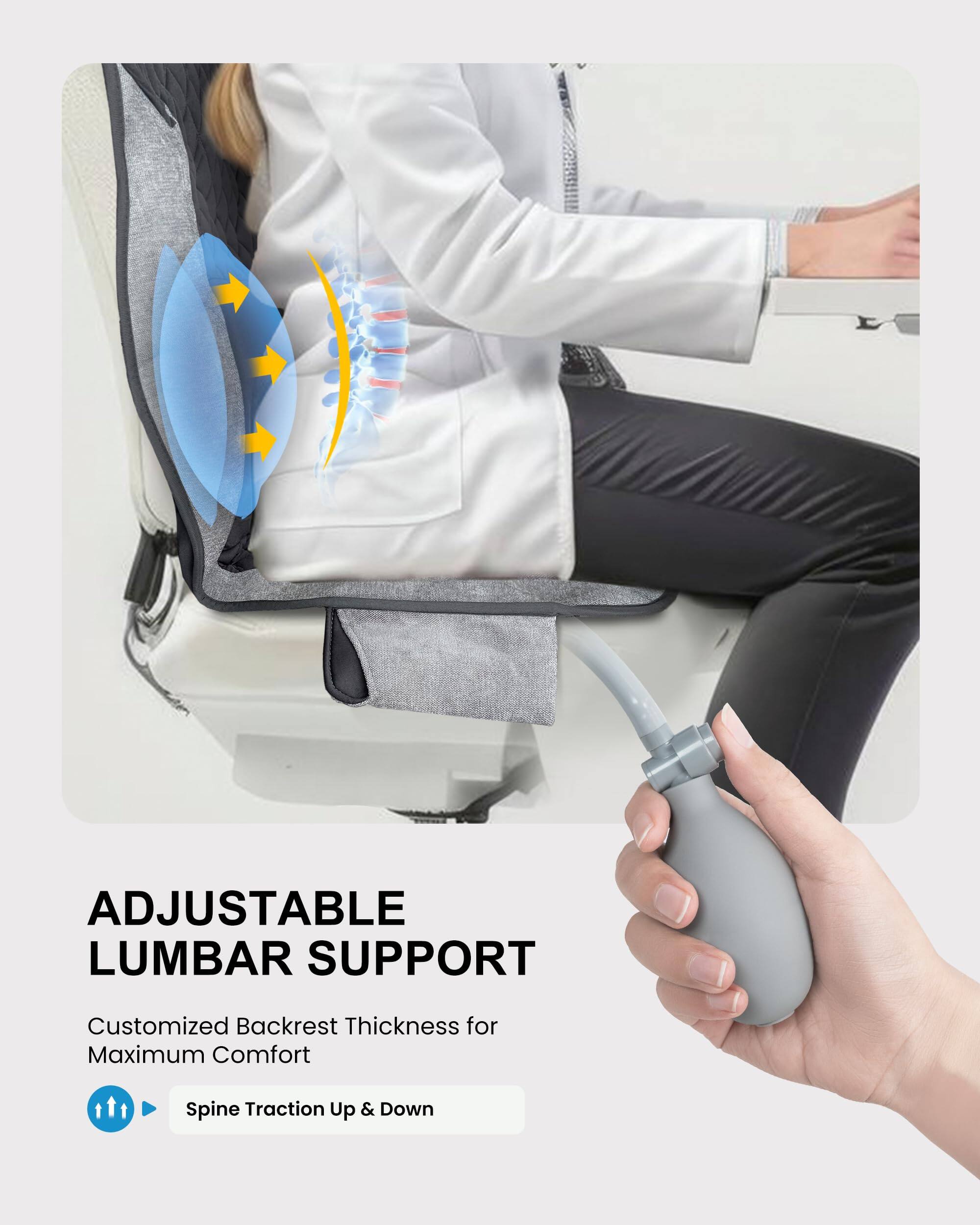 ADJUSTABLE LUMBAR SUPPORT

Customized Backrest Thickness for Maximum Comfort

Spine Traction Up & Down