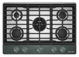 KitchenAid - 30" Gas Cooktop with 5 Burners and Integrated Wok Grate - Juniper