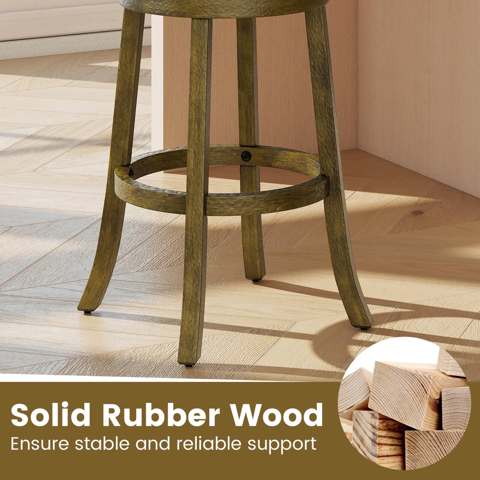 Solid Rubber Wood  
Ensure stable and reliable support